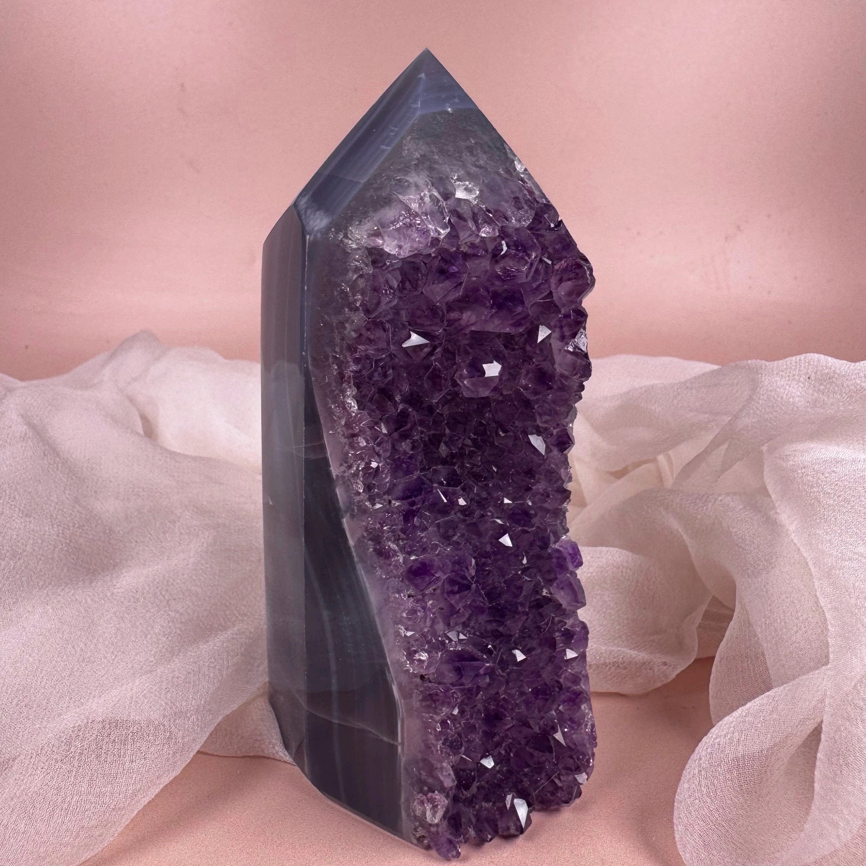Esté Crystals crystal Agate Amethyst Tower
