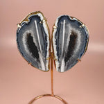 Esté Crystals crystal Agate Geode Wings with Stand