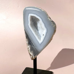 Esté Crystals crystal Agate Sugar Druzy Geode on Stand