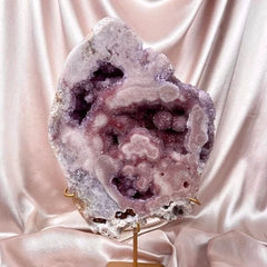 Esté Crystals crystal Alana Pink Amethyst Slab with Stand