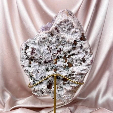 Esté Crystals crystal Alana Pink Amethyst Slab with Stand
