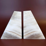 Esté Crystals crystal Alba White Onyx Bookends