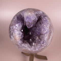 Esté Crystals crystal Amara Heart Shaped Druzy Pink Amethyst Sphere