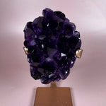 Esté Crystals crystal Amethyst Pom Pom Flower on Stand