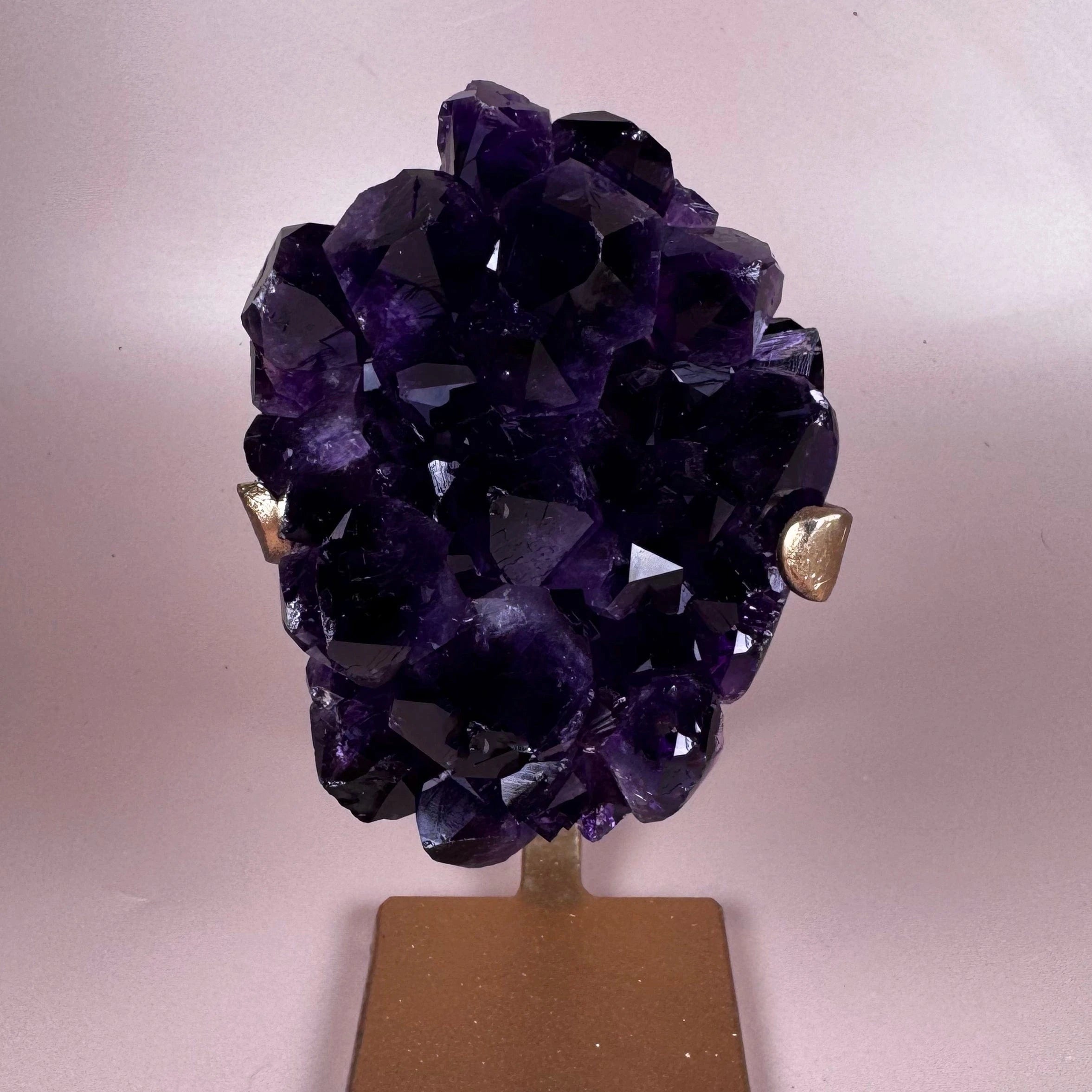 Esté Crystals crystal Amethyst Pom Pom Flower on Stand