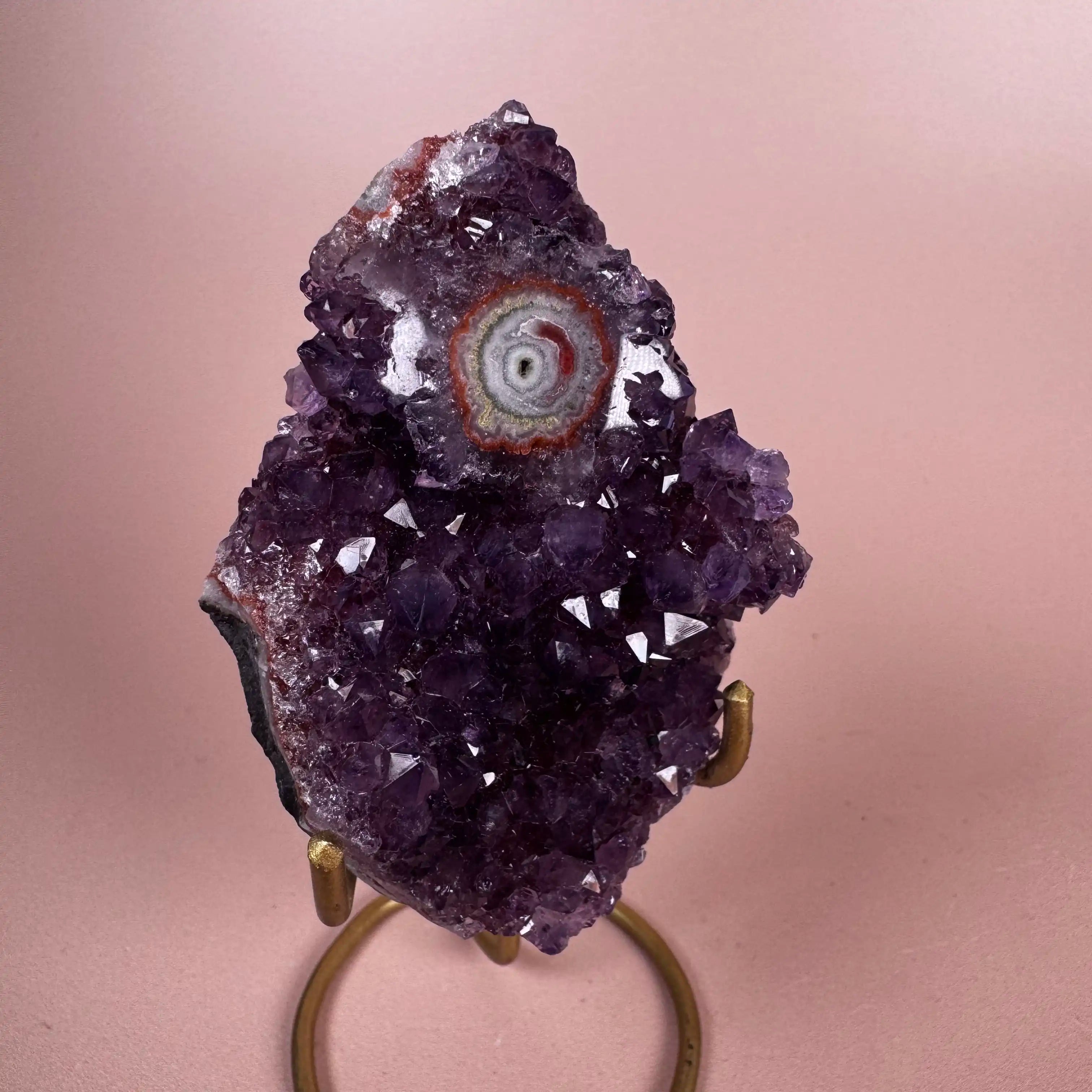 Esté Crystals crystal Amethyst Stalactite Druzy with Stand
