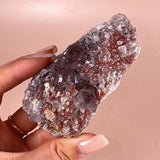 Esté Crystals crystal Amethyst with Red Sugar and Calcite