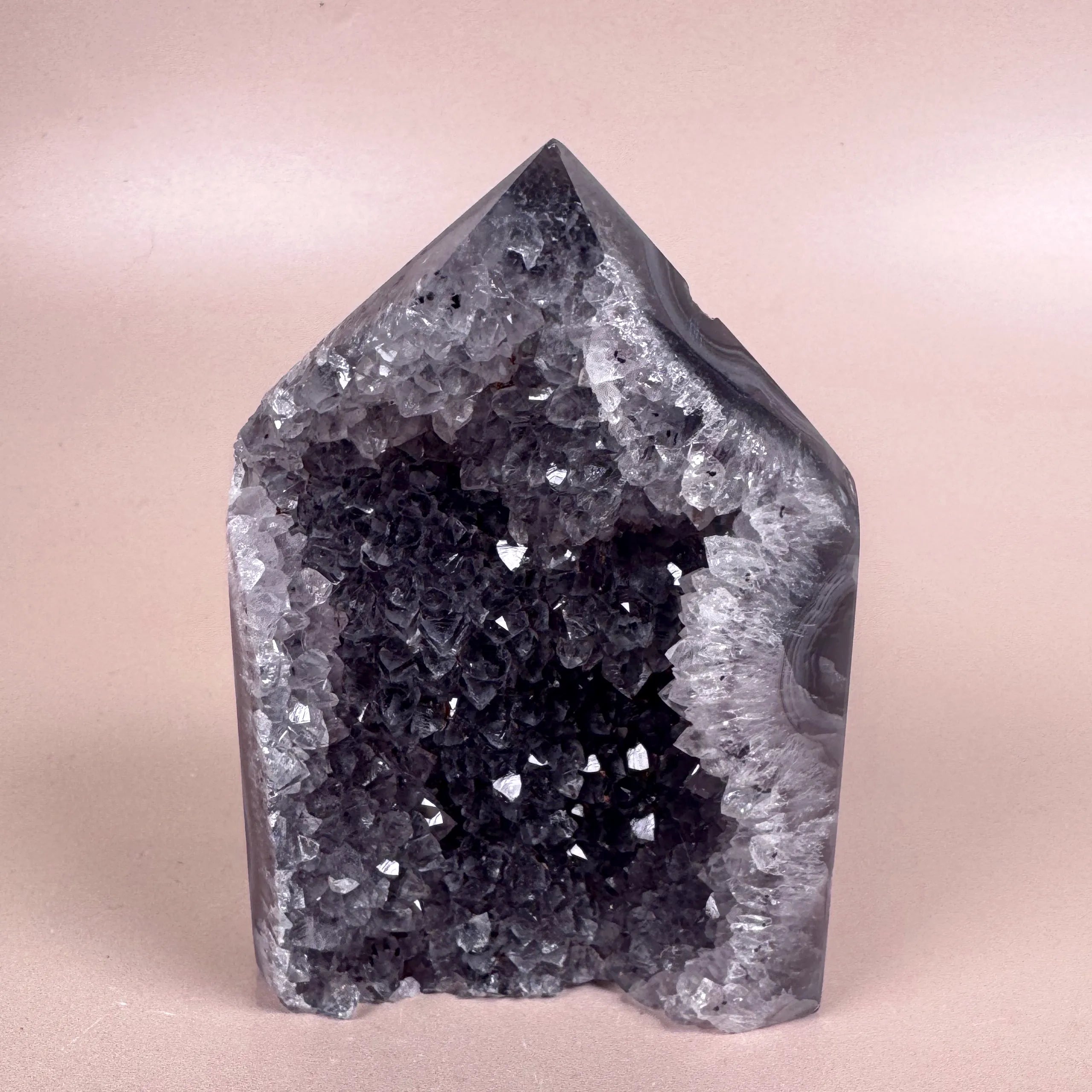 Esté Crystals crystal Axel Black Agate Tower