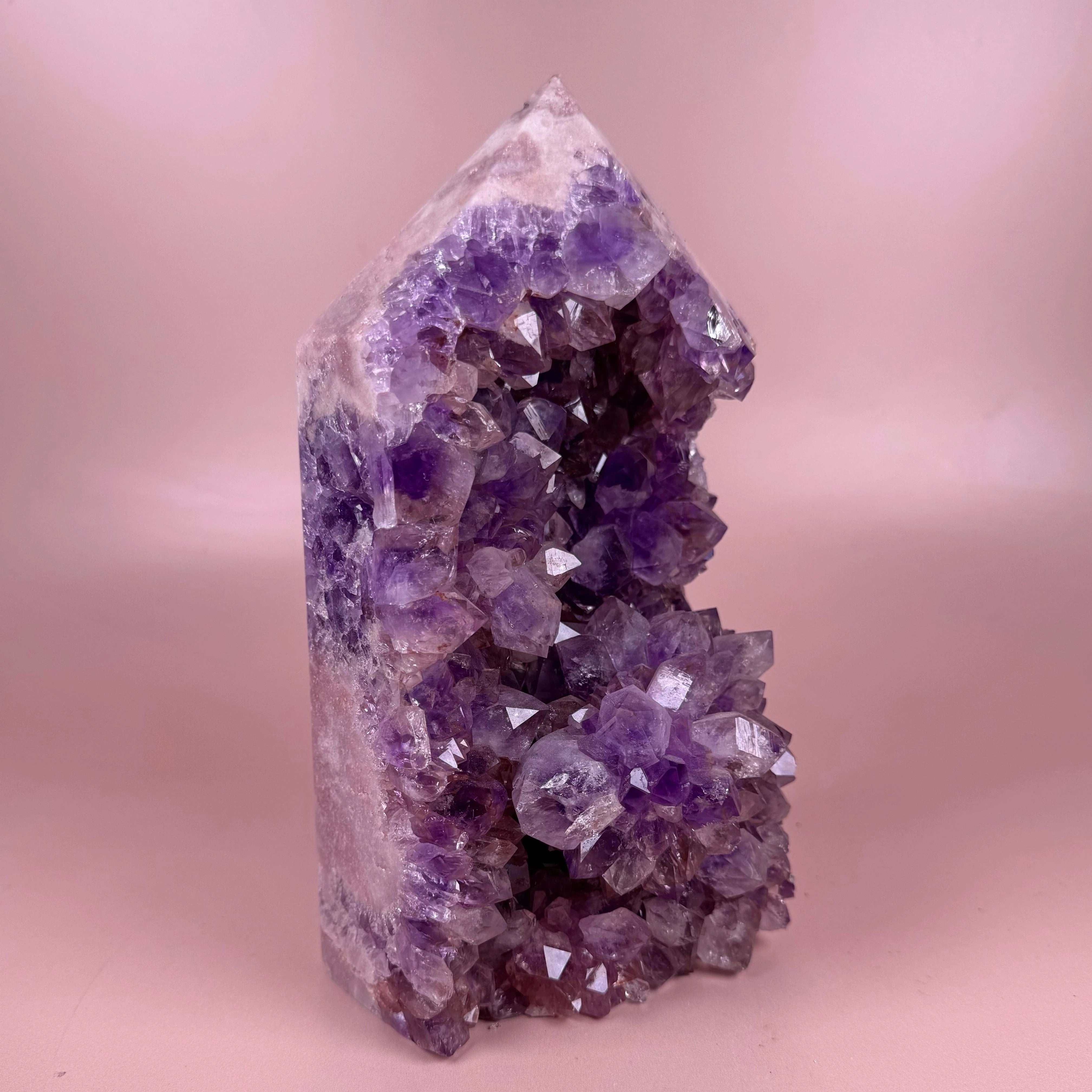 Esté Crystals crystal Ayla Large Pink Amethyst Statement Tower