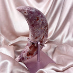 Esté Crystals crystal Ayla Pink Amethyst Moon with Stand