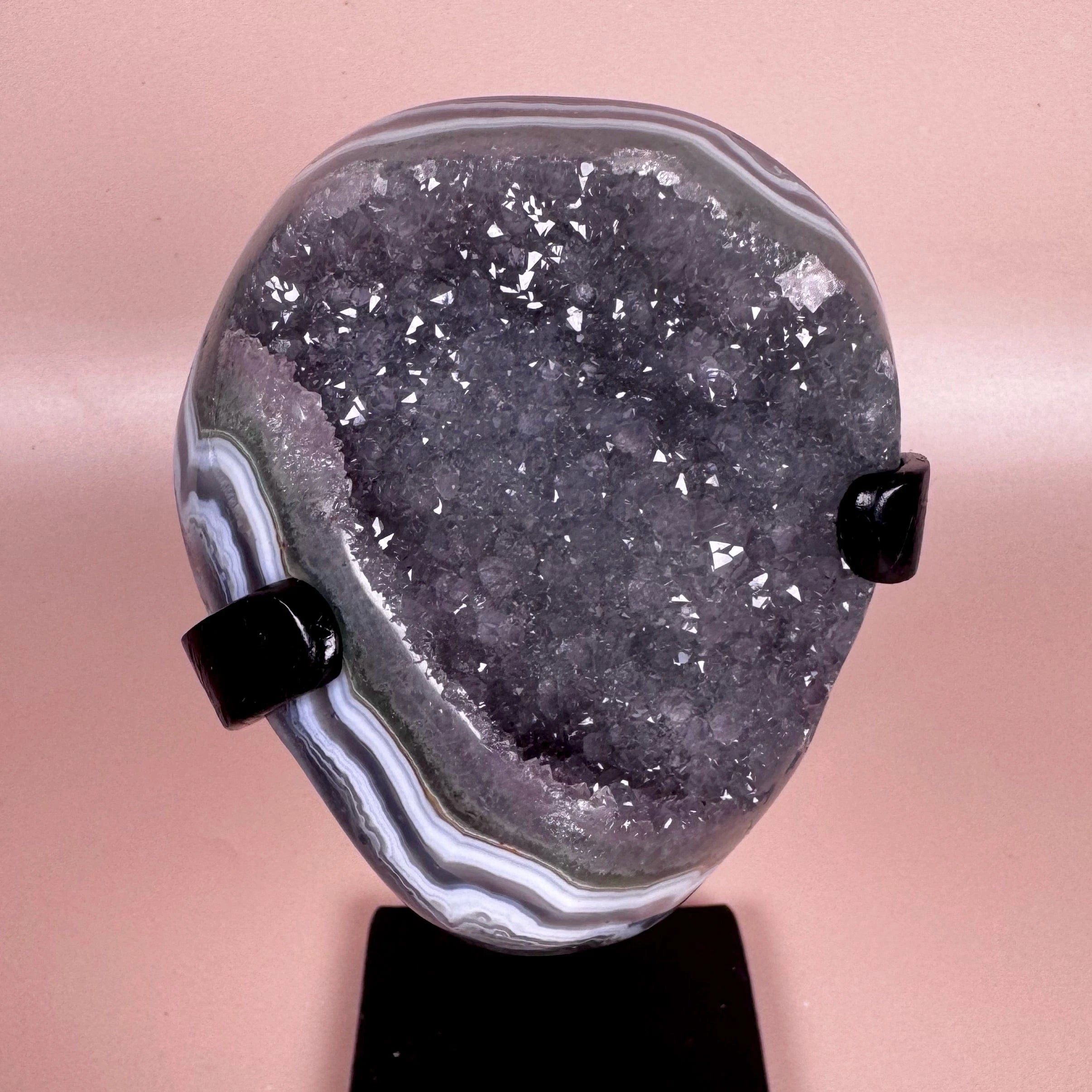 Esté Crystals crystal Banded Agate Freeform with Stand