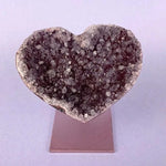 Esté Crystals crystal Berry Amethyst Heart on Metal Stand