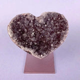 Esté Crystals crystal Berry Amethyst Heart on Metal Stand
