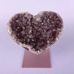 Esté Crystals crystal Berry Amethyst Heart on Metal Stand