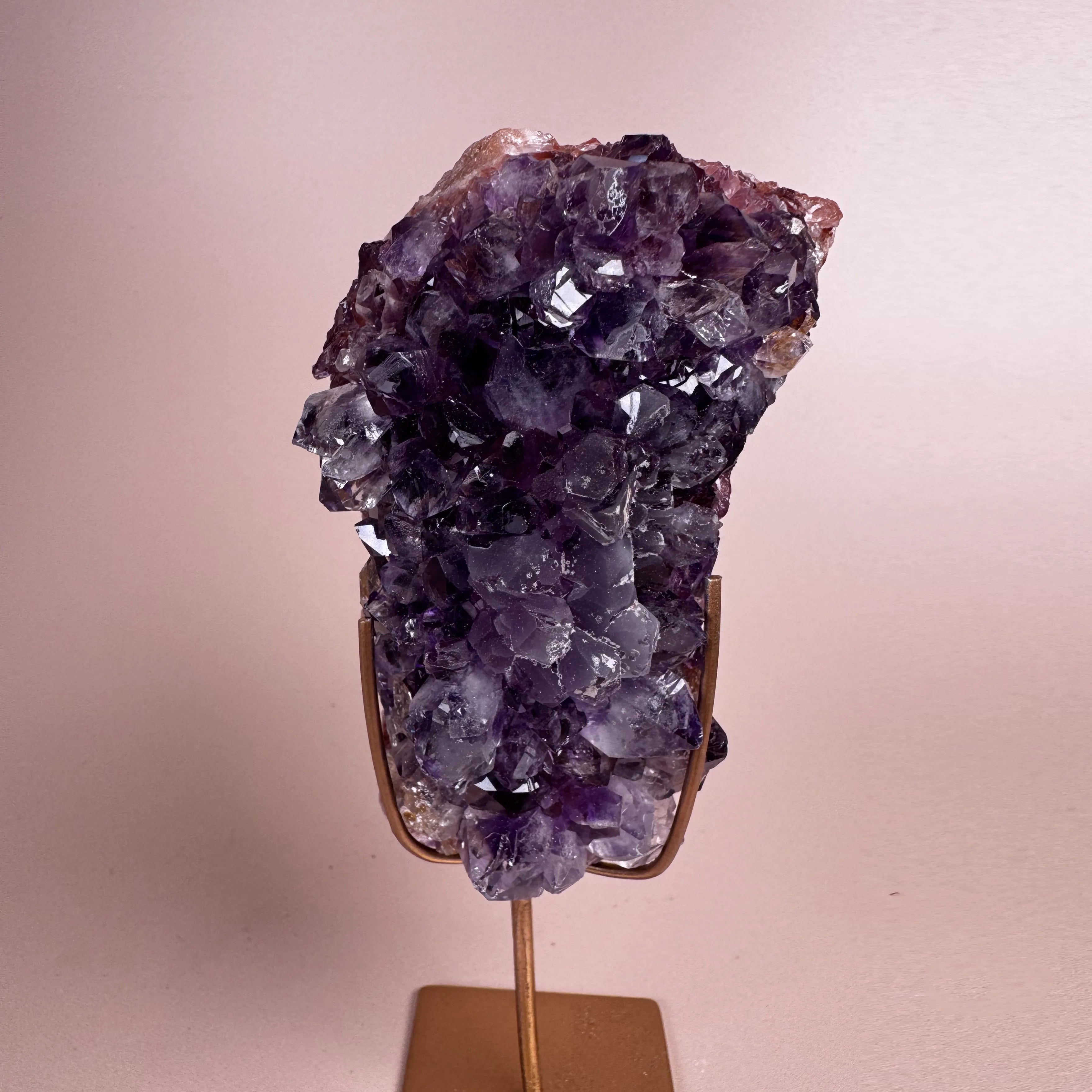 Esté Crystals crystal Berry Pink Amethyst Druzy with Stand