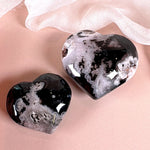 Esté Crystals crystal Black Flower Agate Hearts