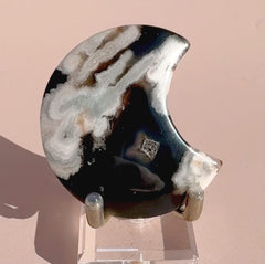 Esté Crystals crystal Black Flower Agate Moon
