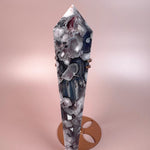 Esté Crystals crystal Black Flower Agate Wand