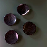 Esté Crystals crystal Black Marble Trinket Dish or Sphere Stand