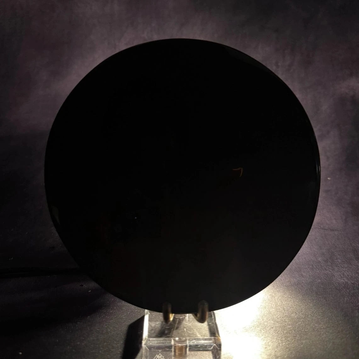 Esté Crystals crystal Black Obsidian Mirror Plate