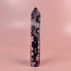 Esté Crystals crystal Blue Flower Agate Tower