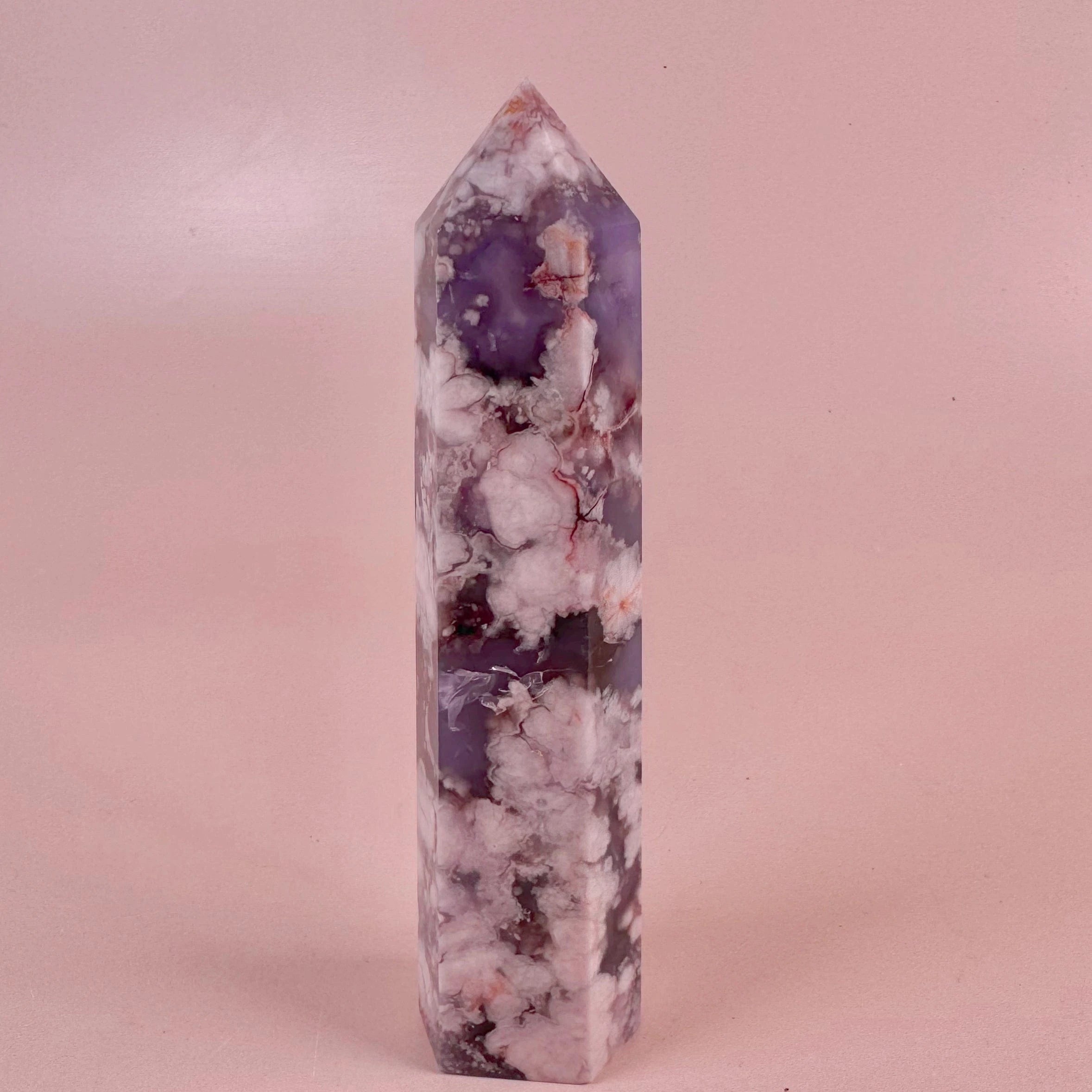 Esté Crystals crystal Blue Flower Agate Tower