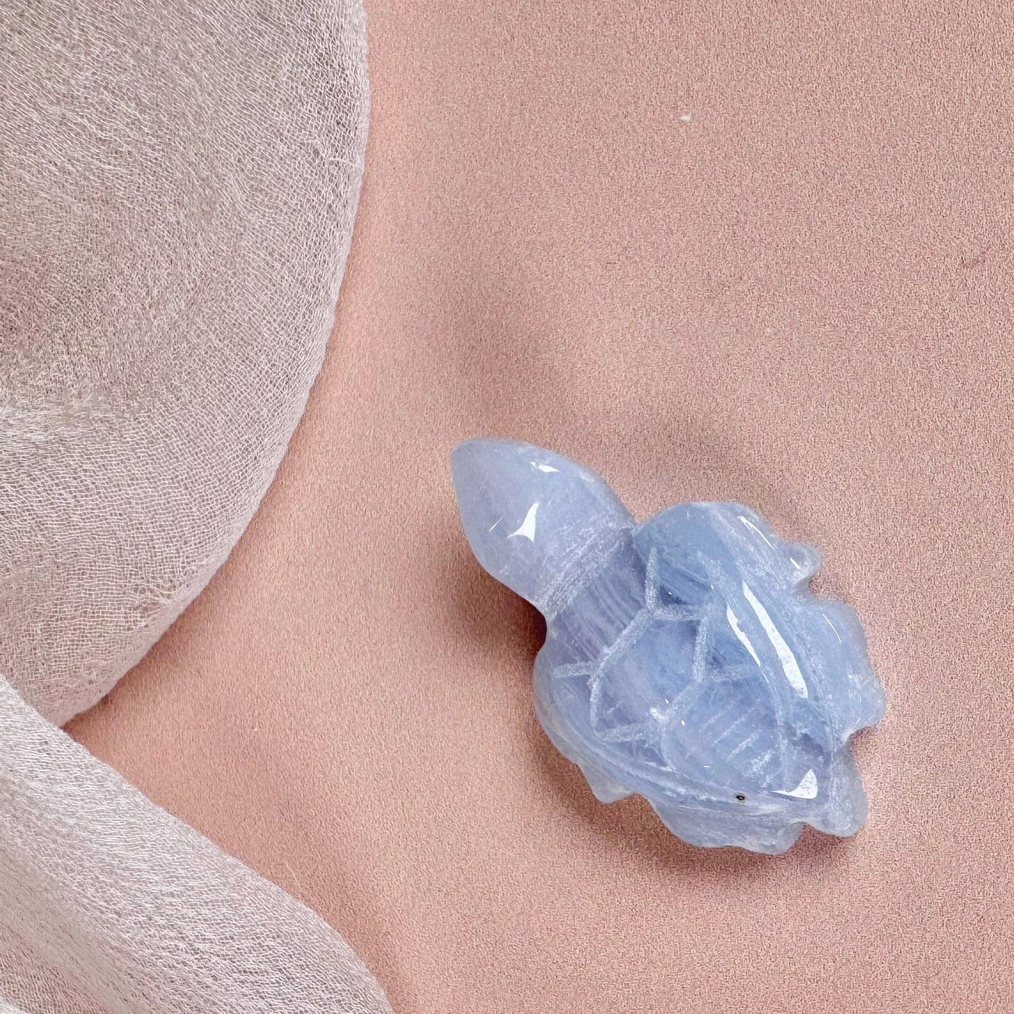 Esté Crystals crystal Blue Lace Agate Mini Turtle