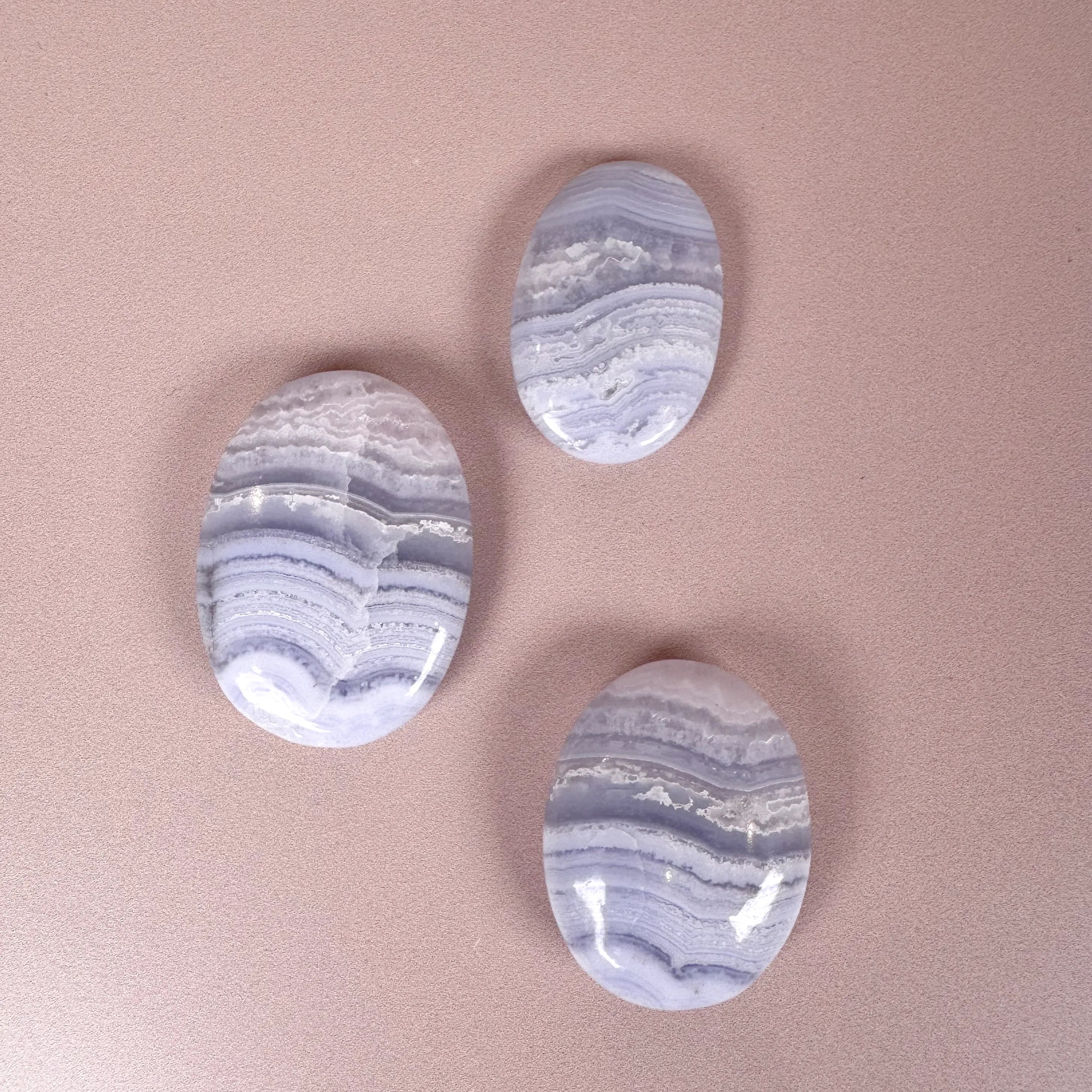 Esté Crystals crystal Blue Lace Agate Palms