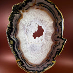 Esté Crystals crystal Blue Sugar Black Agate Portal Slab with Stand