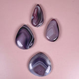 Esté Crystals crystal Botswana Pink and Blue Agate Cabochon Teardrops