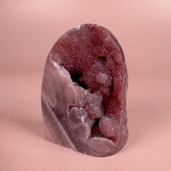 Esté Crystals crystal Bubbly Red Sugar Pink Amethyst Freeform