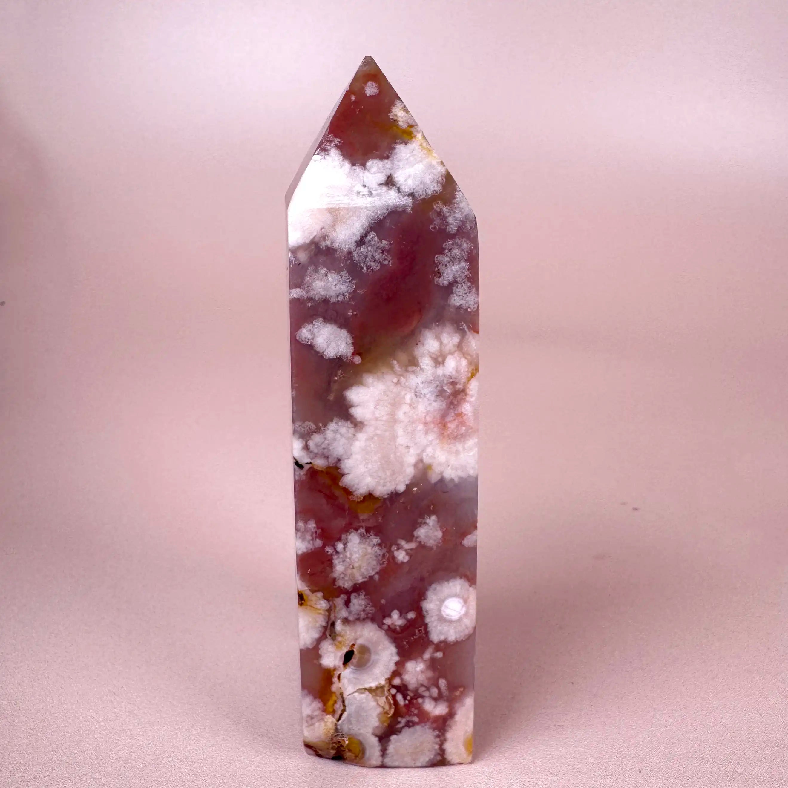 Esté Crystals crystal Carnelian Flower Agate Tower