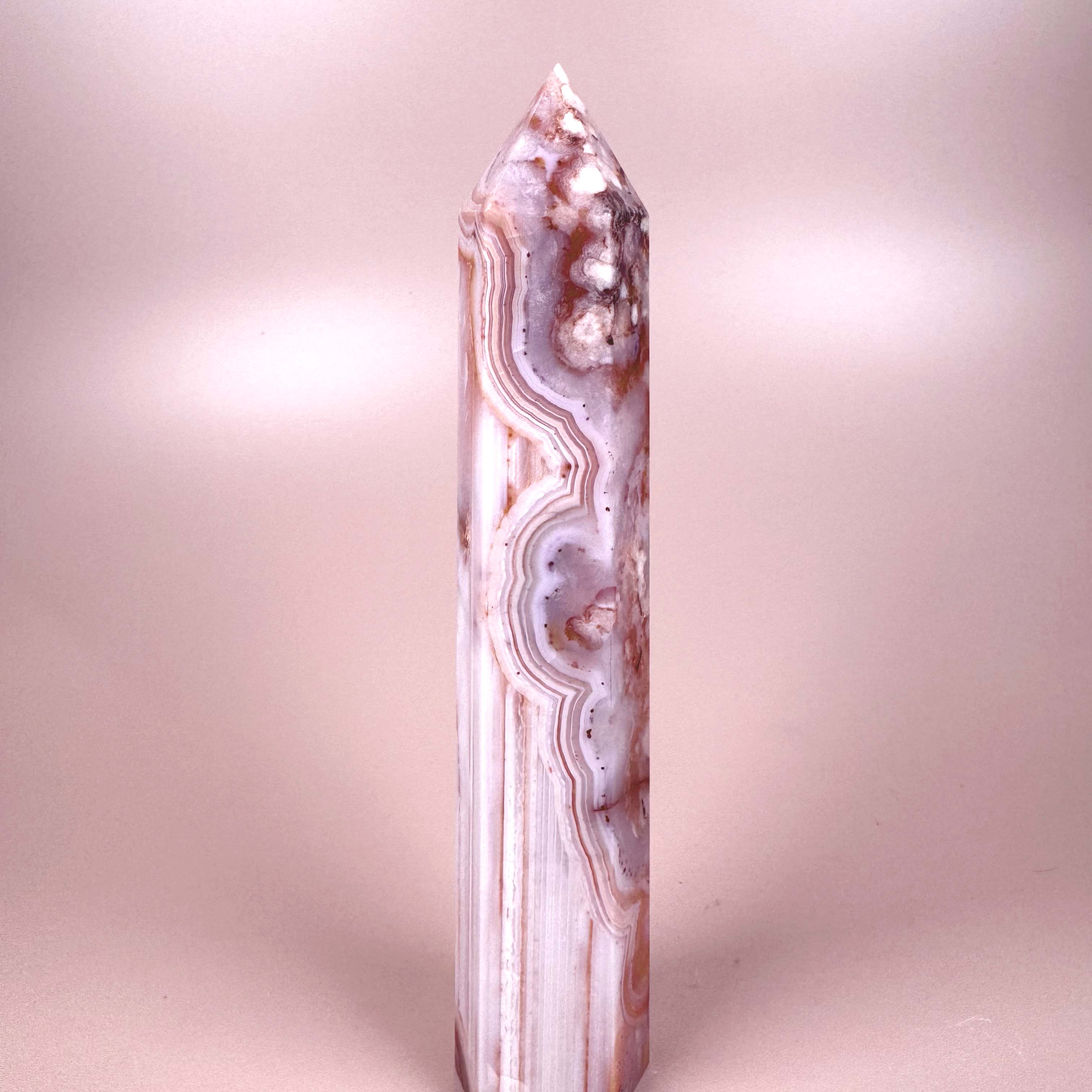 Esté Crystals crystal Carnelian Flower Agate Tower