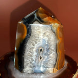 Esté Crystals crystal Chunky Caramel Blue Sugar Bubble Druzy Agate Tower