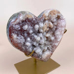 Esté Crystals crystal Cori Pink Amethyst Rosette Filled Heart with Stand