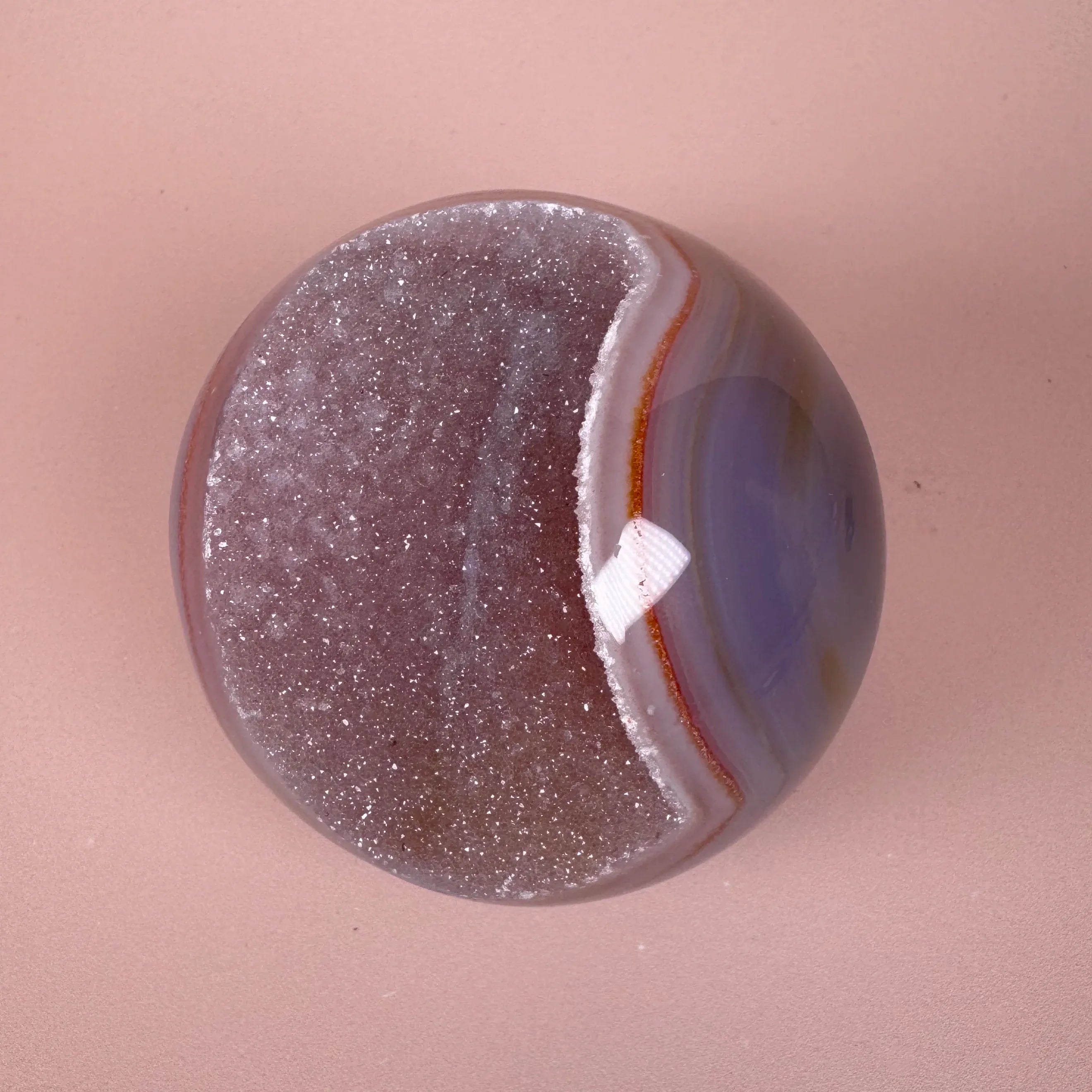 Esté Crystals crystal Crescent Moon Sugar Druzy Agate Sphere