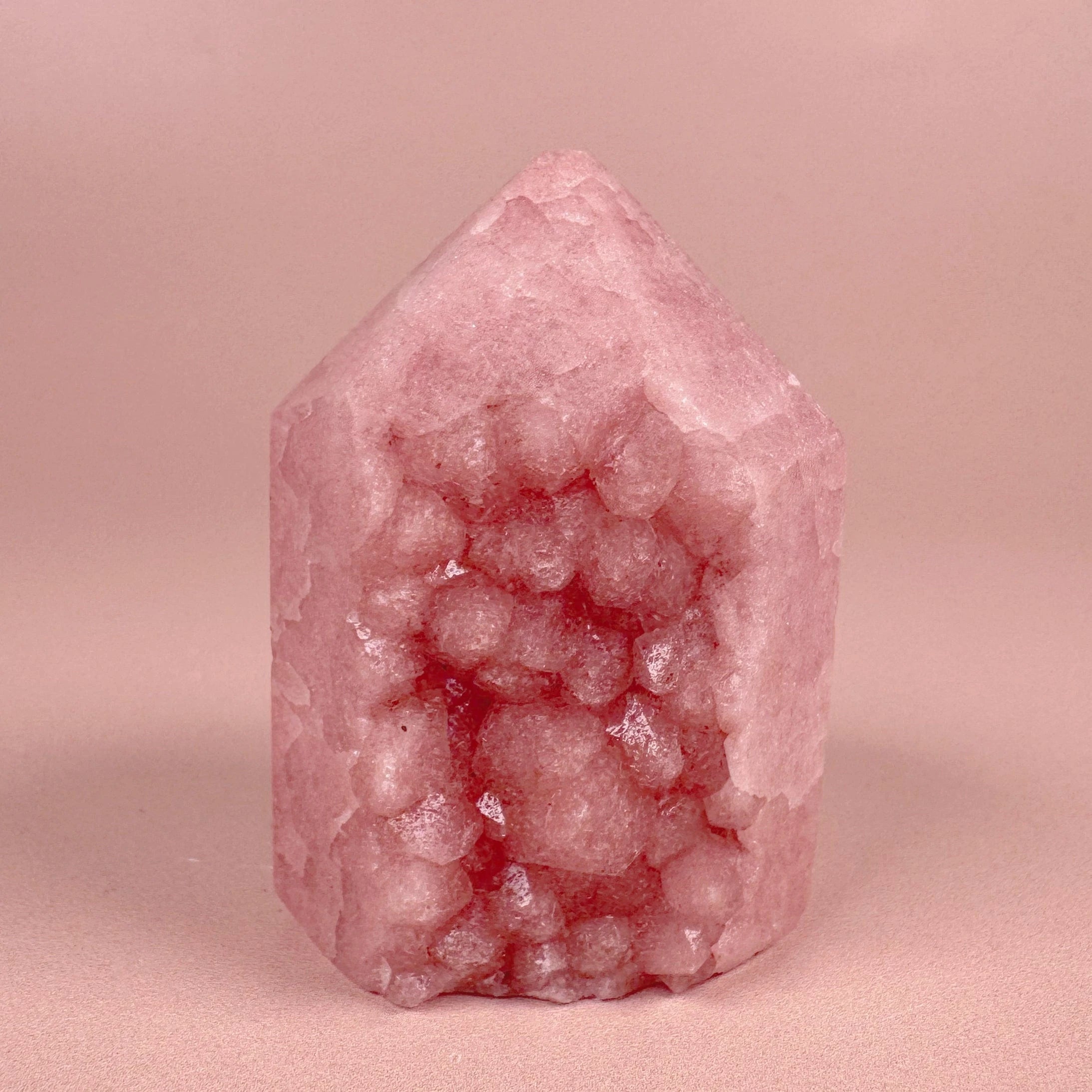 Esté Crystals crystal Double Sided Chunky Two Toned Small Pink Amethyst Tower