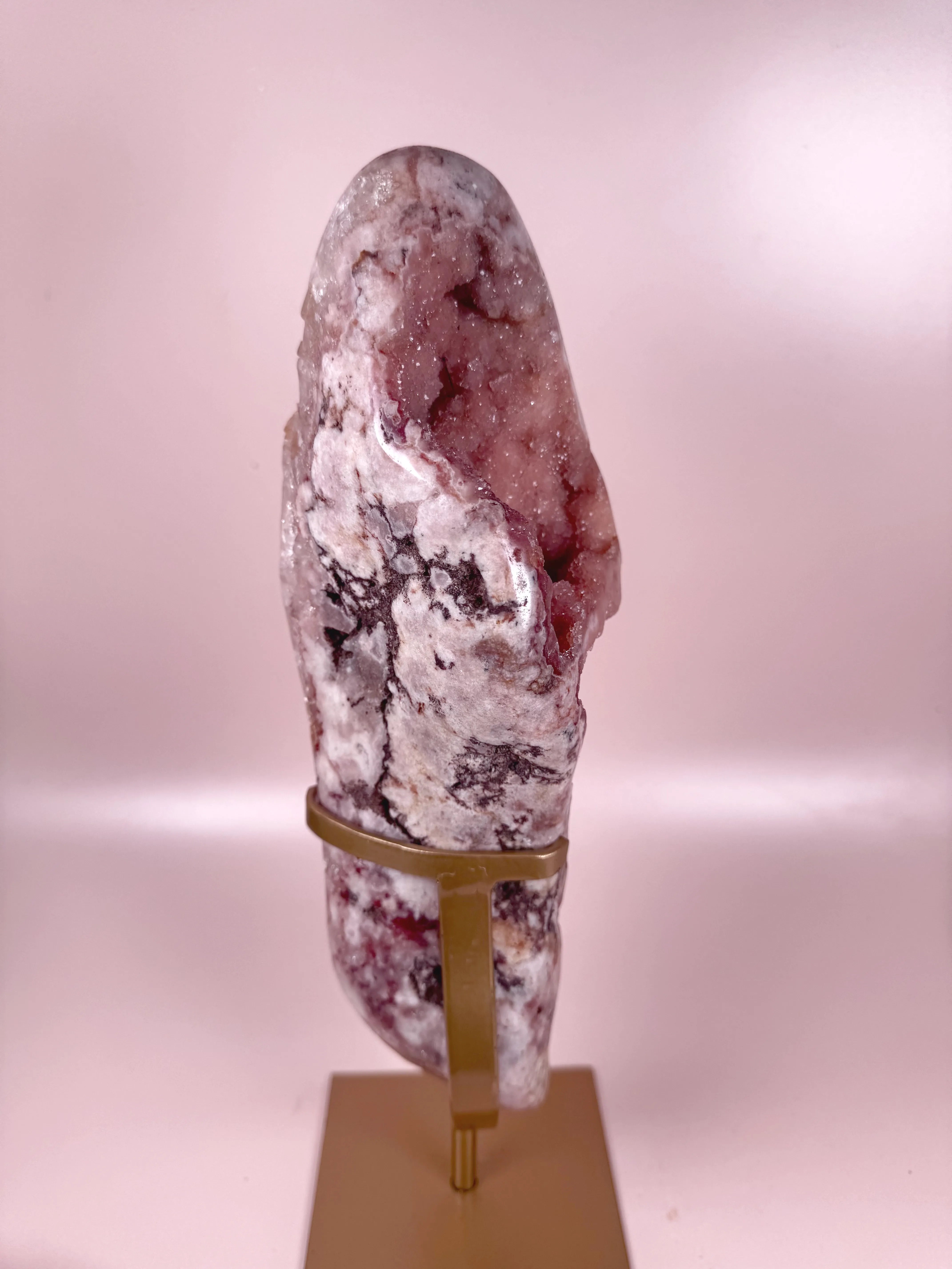 Esté Crystals crystal Double Sided Peachy Pink Amethyst Freeform
