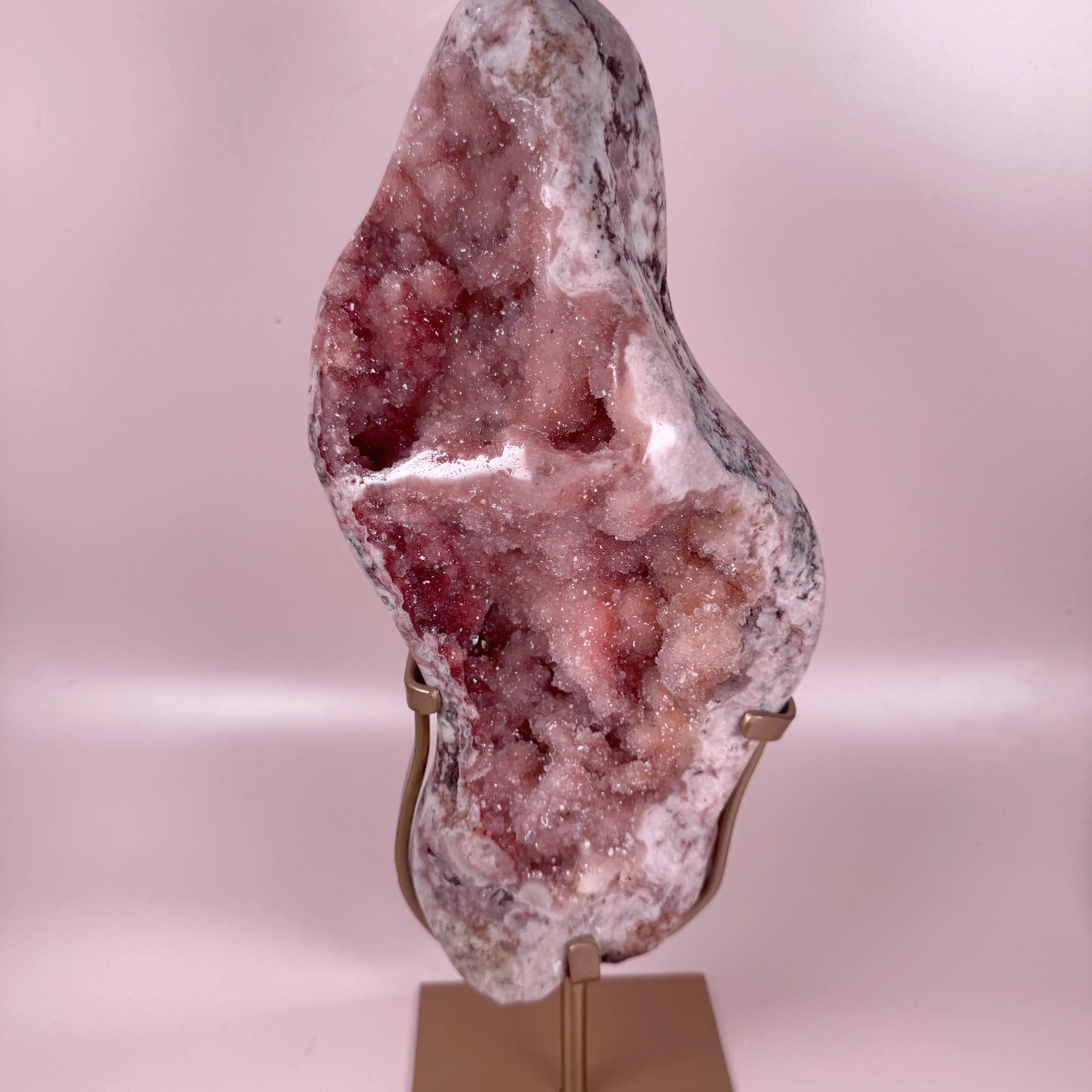 Esté Crystals crystal Double Sided Peachy Pink Amethyst Freeform