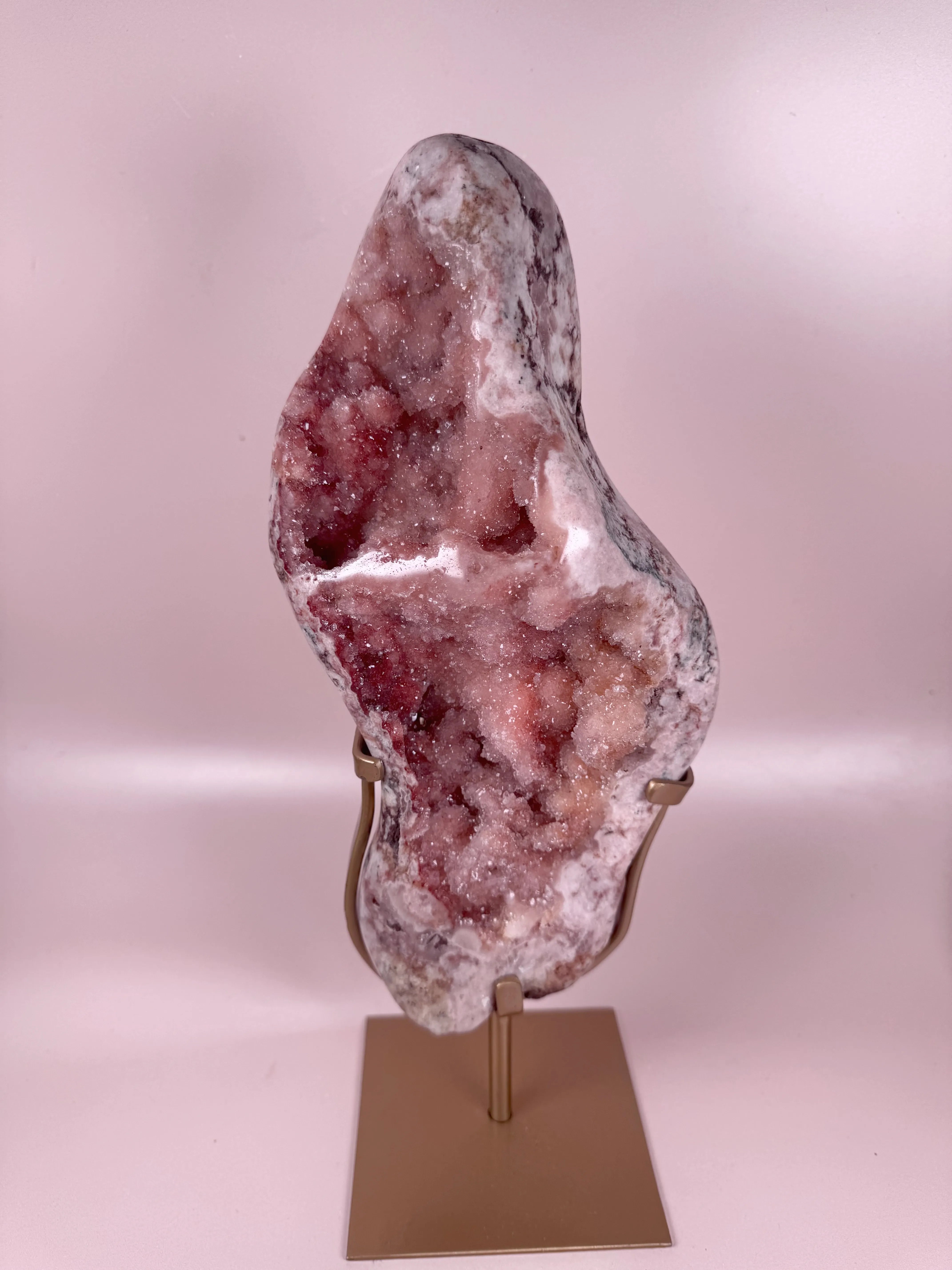 Esté Crystals crystal Double Sided Peachy Pink Amethyst Freeform