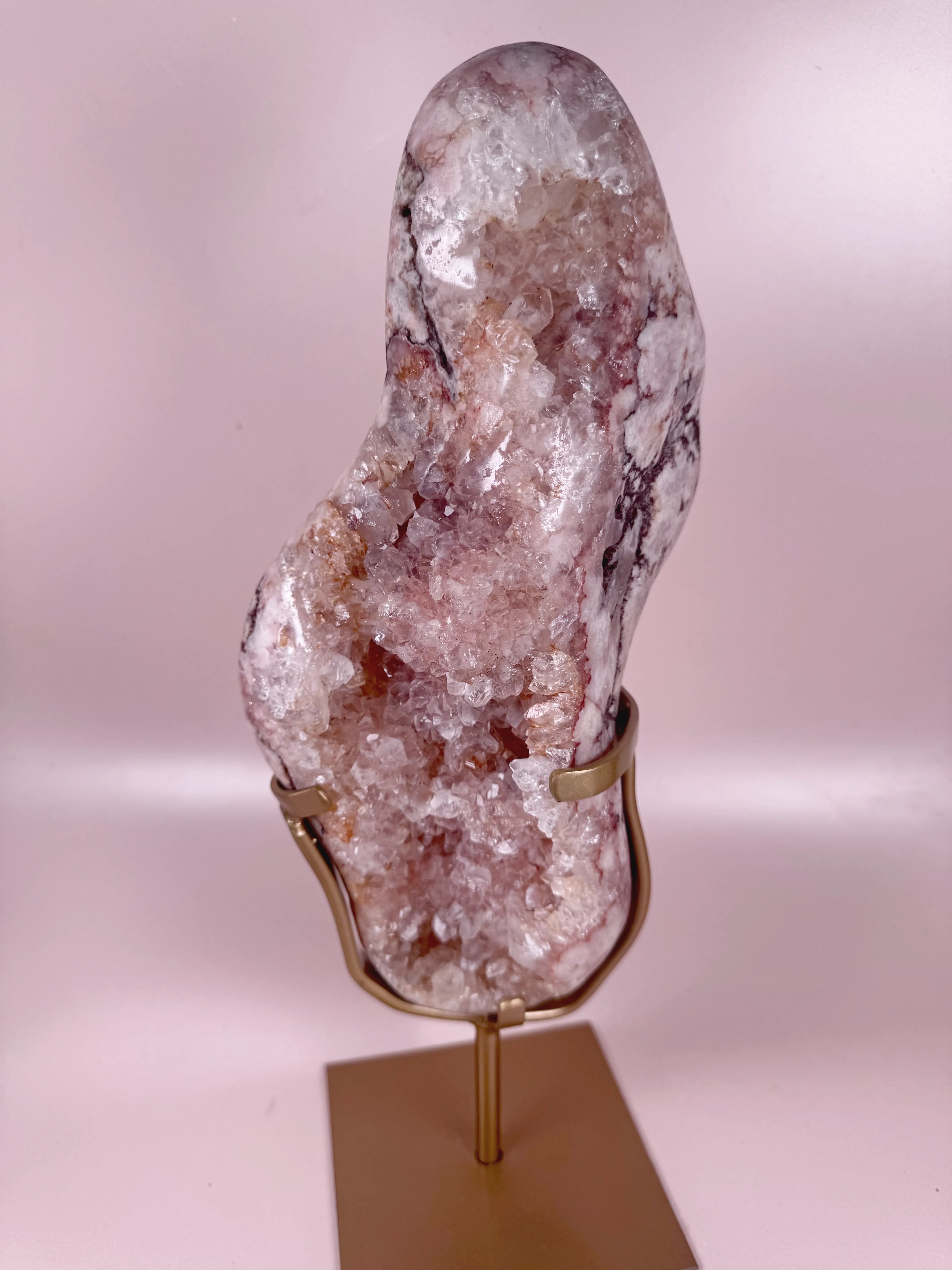 Esté Crystals crystal Double Sided Peachy Pink Amethyst Freeform