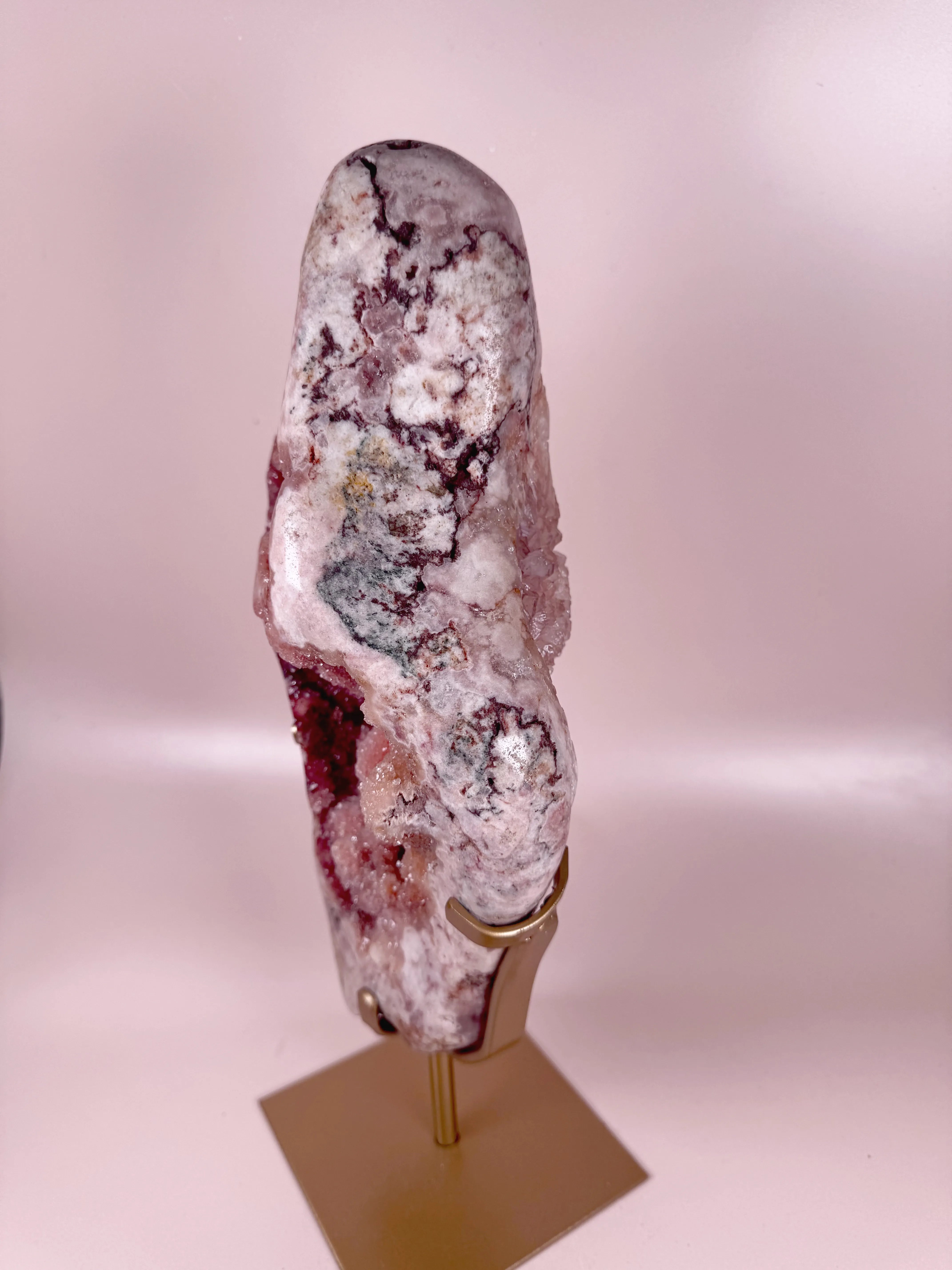 Esté Crystals crystal Double Sided Peachy Pink Amethyst Freeform
