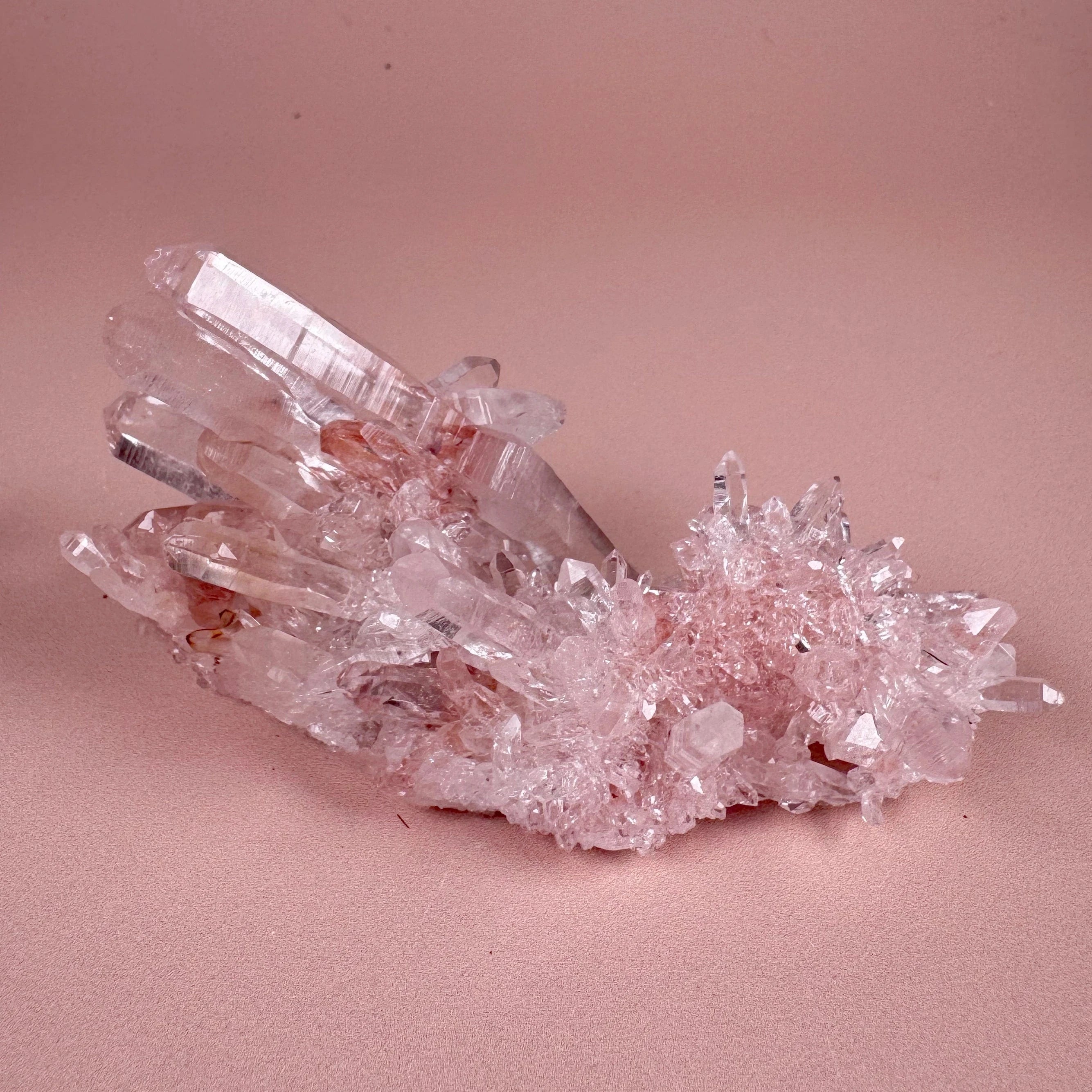 Esté Crystals crystal Double Sided Pink Himalayan Quartz with Chlorite Inclusions