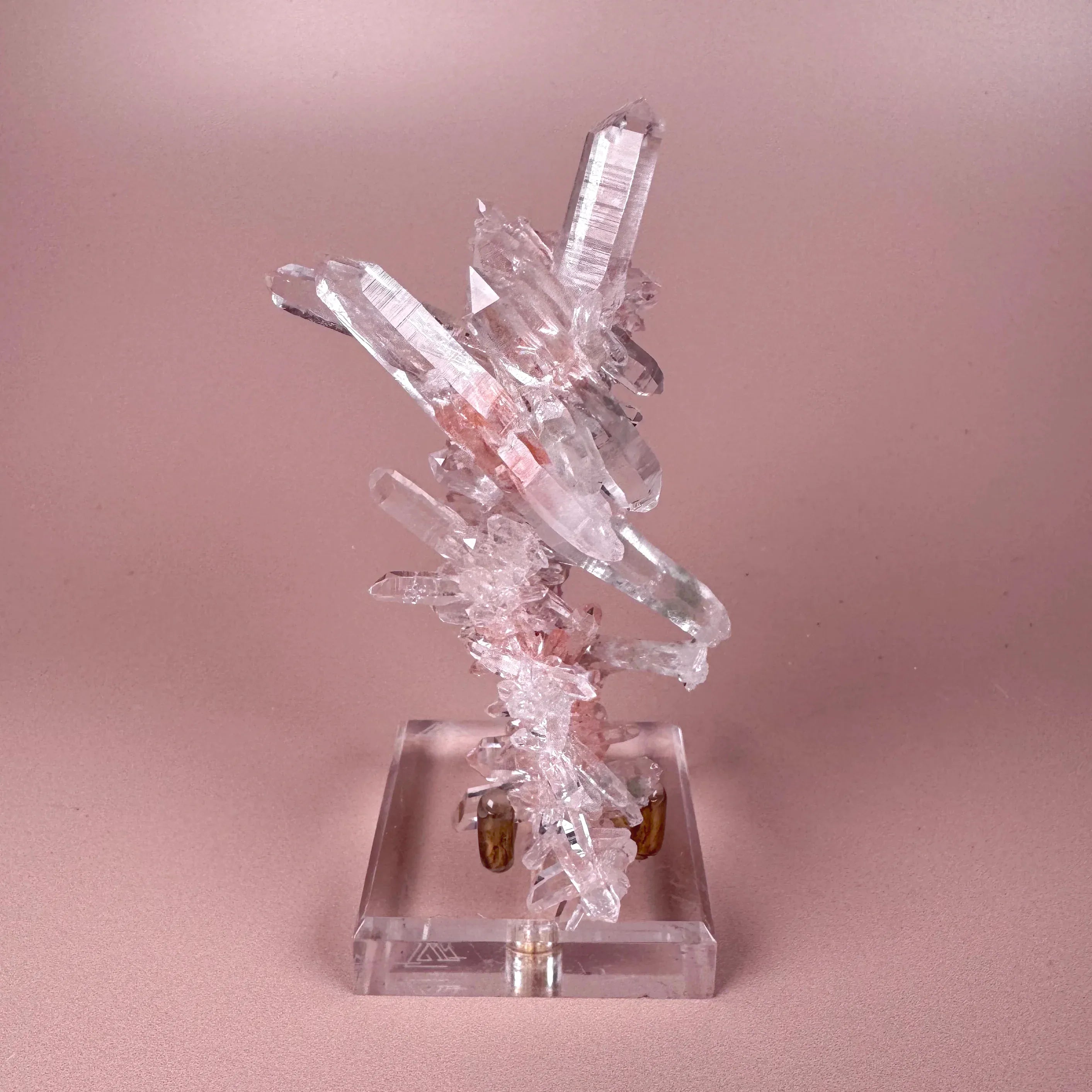 Esté Crystals crystal Double Sided Pink Himalayan Quartz with Chlorite Inclusions