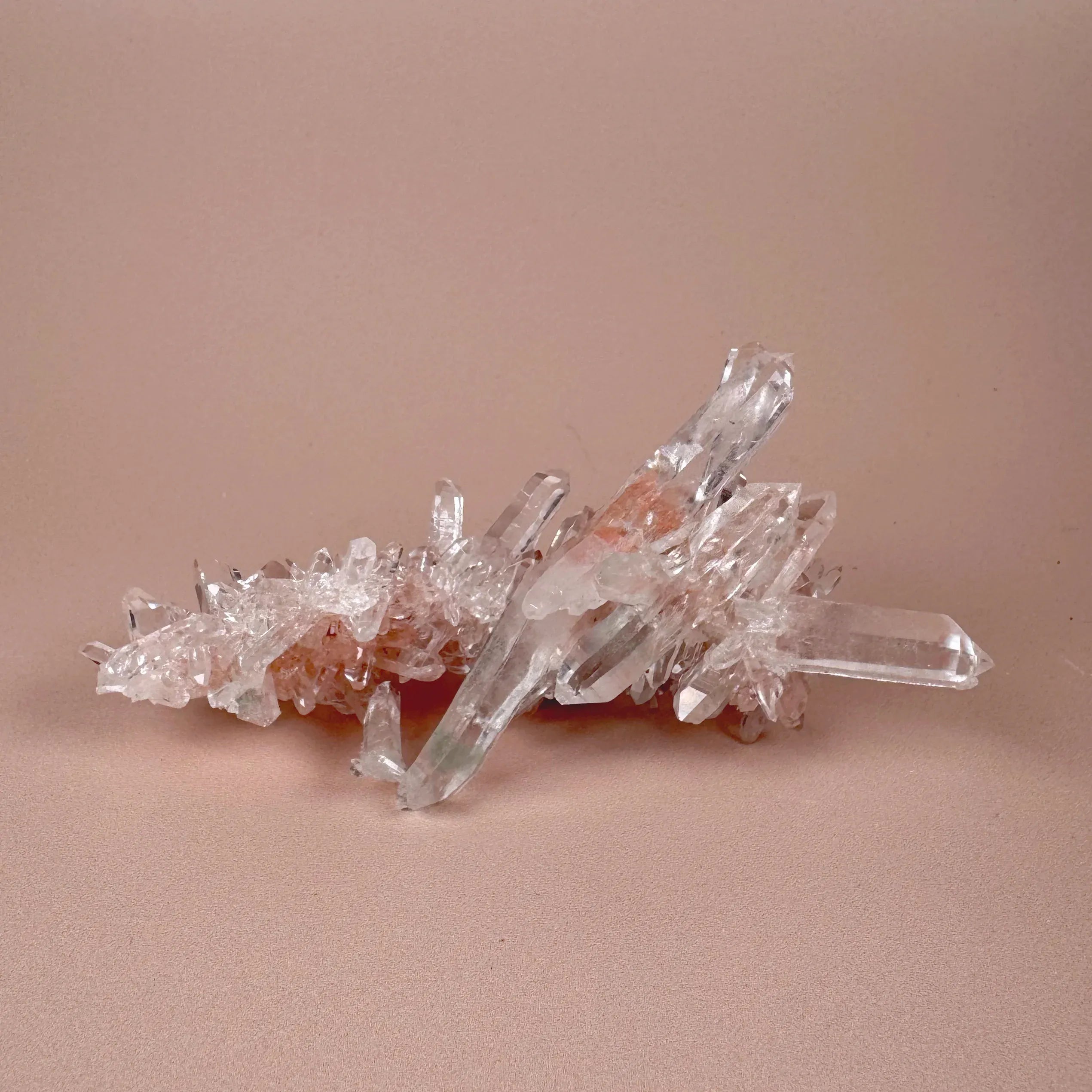 Esté Crystals crystal Double Sided Pink Himalayan Quartz with Chlorite Inclusions