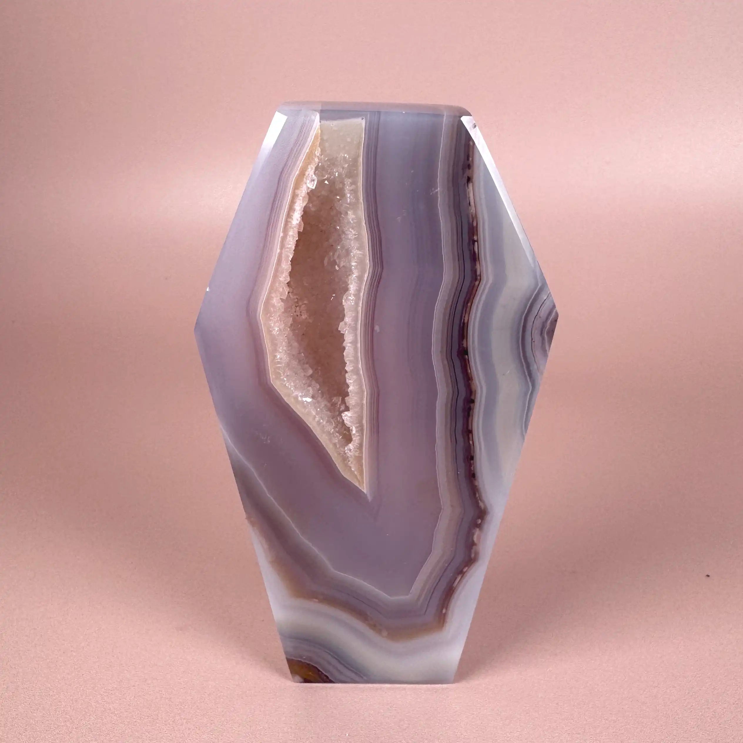 Esté Crystals crystal Druzy Agate Coffin