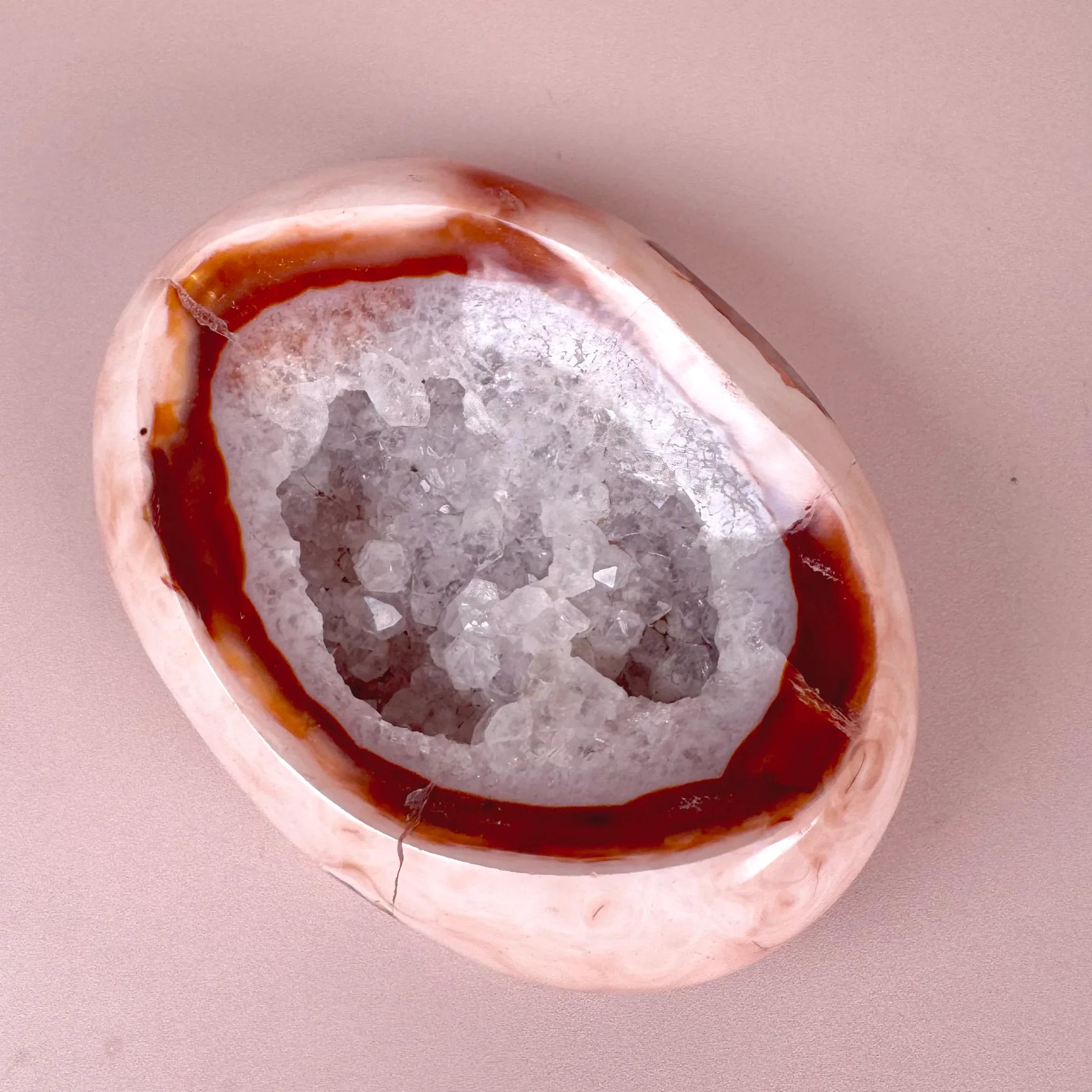 Esté Crystals crystal Druzy Orca Agate Carnelian Bowl