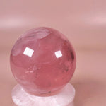 Esté Crystals crystal Extra Quality Double Star Rose Quartz Sphere with Pyrite and Rainbows