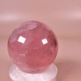 Esté Crystals crystal Extra Quality Double Star Rose Quartz Sphere with Pyrite and Rainbows