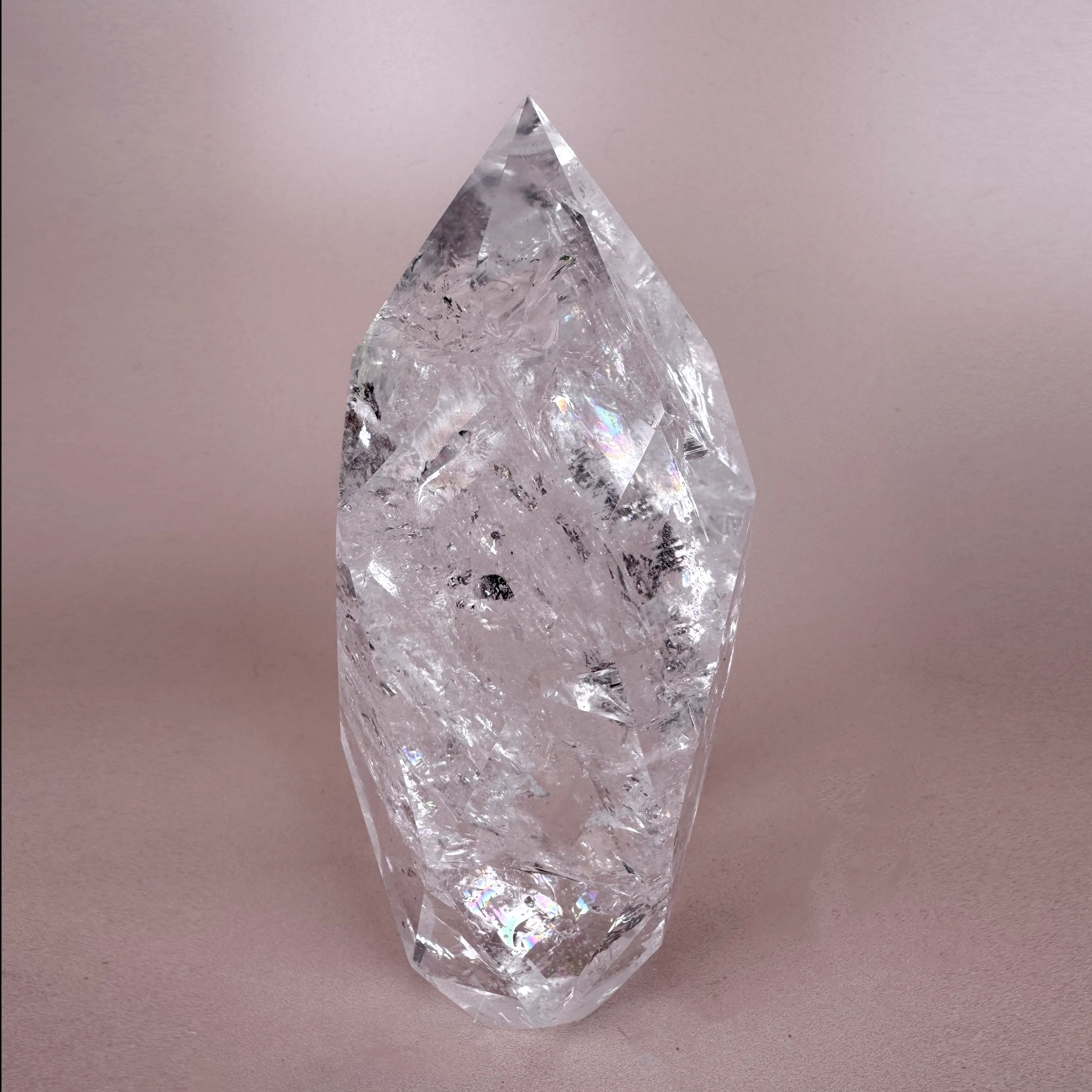 Esté Crystals crystal Faceted Lemurian Flame